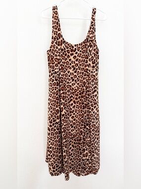 torrid Leopard-Print Midi Dress in Brown and Black